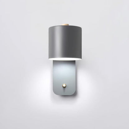 Adjustable Rotating Cylinder Plug-In Wall Sconce