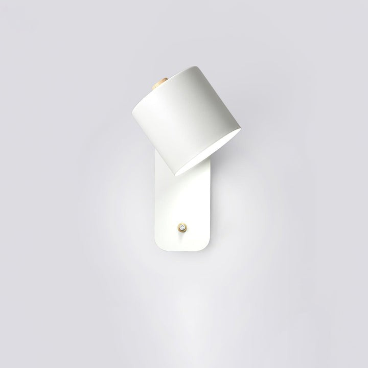 Adjustable Rotating Cylinder Plug-In Wall Sconce