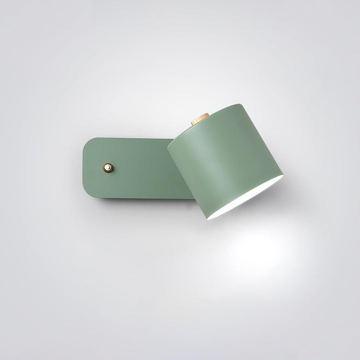 Adjustable Rotating Cylinder Plug-In Wall Sconce