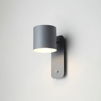 Adjustable Rotating Cylinder Plug-In Wall Sconce