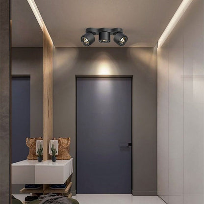 Adjustable Three-Head Folding LED Ceiling Light