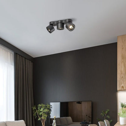 Adjustable Three-Head Folding LED Ceiling Light