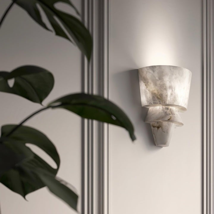 Alabaster Cone LED Wall Sconce