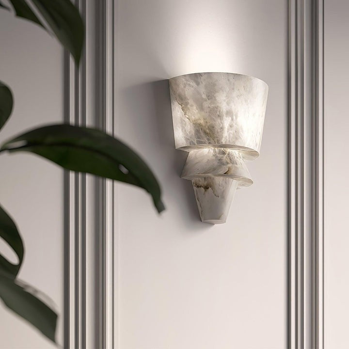 Alabaster Cone LED Wall Sconce