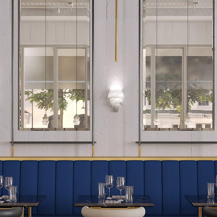 Alabaster Cone LED Wall Sconce