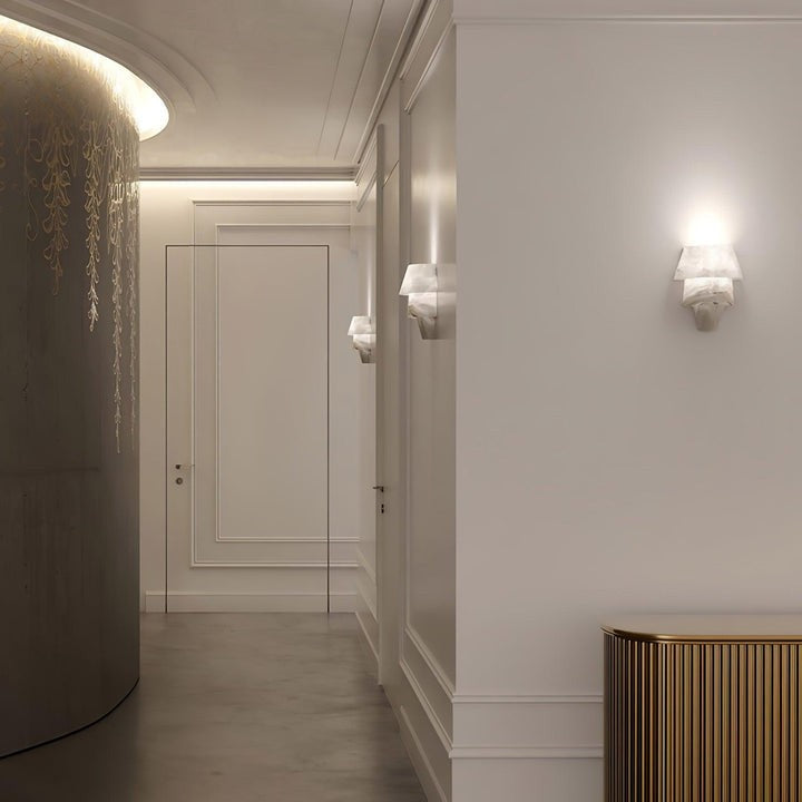 Alabaster Cone LED Wall Sconce