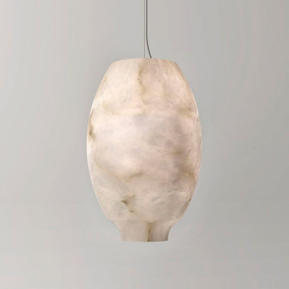 Alabaster Dome Pendant Light with Integrated LED