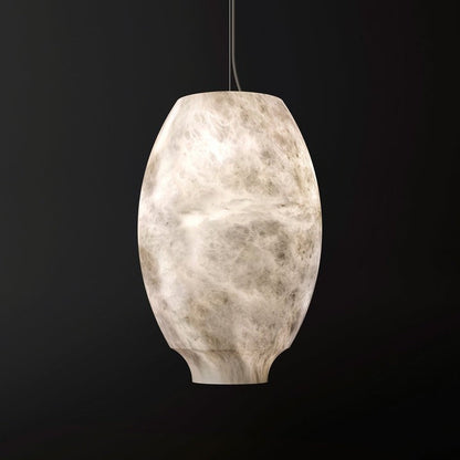 Alabaster Dome Pendant Light with Integrated LED