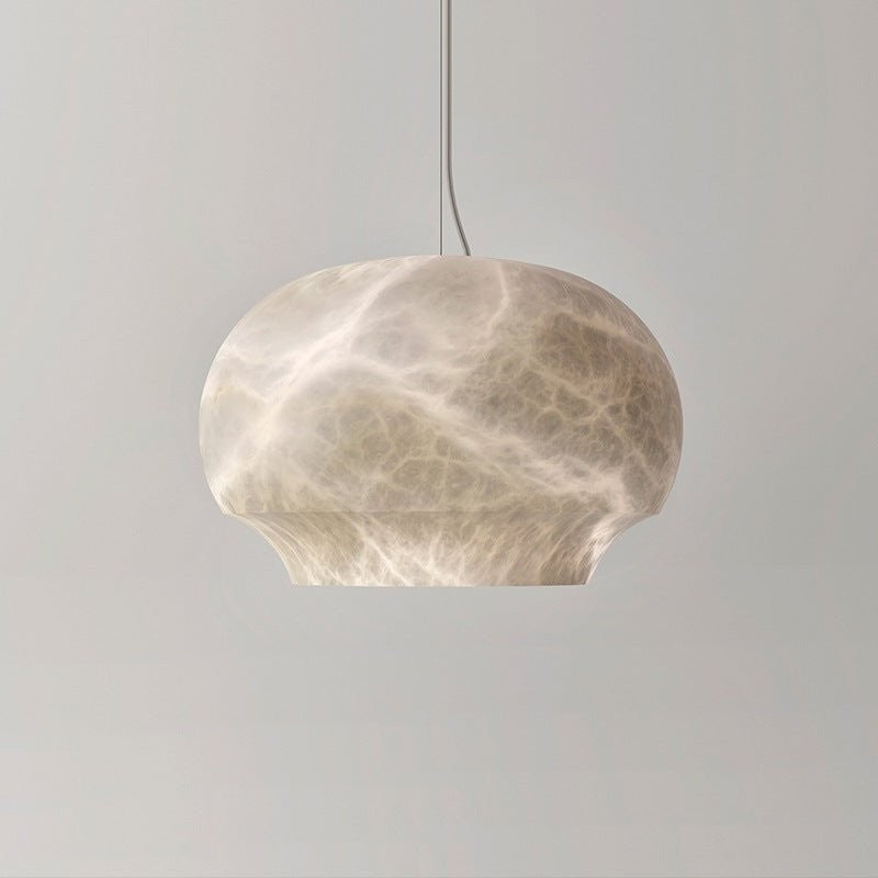 Alabaster Dome Pendant Light with Integrated LED
