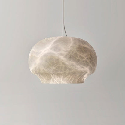 Alabaster Dome Pendant Light with Integrated LED