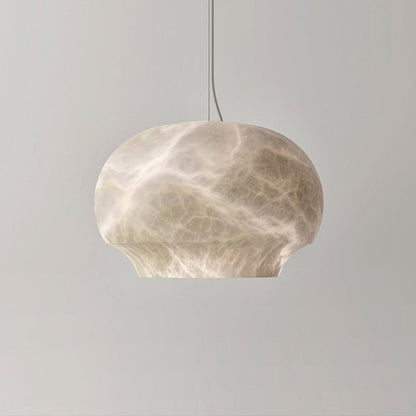Alabaster Dome Pendant Light with Integrated LED