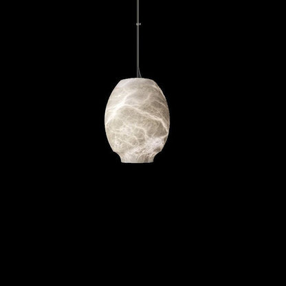 Alabaster Dome Pendant Light with Integrated LED