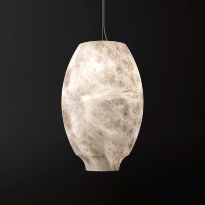 Alabaster Dome Pendant Light with Integrated LED