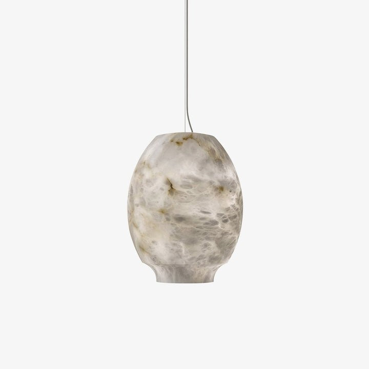 Alabaster Dome Pendant Light with Integrated LED