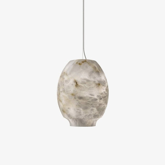 Alabaster Dome Pendant Light with Integrated LED
