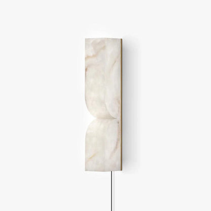 Alabaster Stone LED Plug-In Wall Sconce