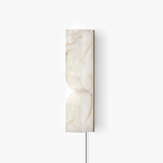 Alabaster Stone LED Plug-In Wall Sconce