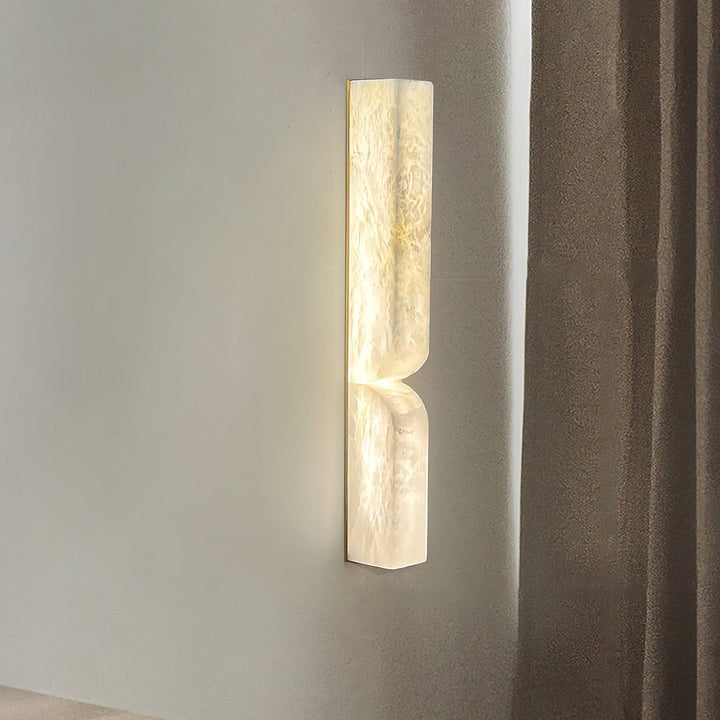 Alabaster Stone LED Plug-In Wall Sconce