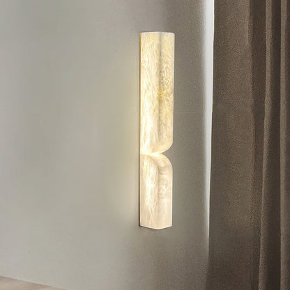 Alabaster Stone LED Plug-In Wall Sconce