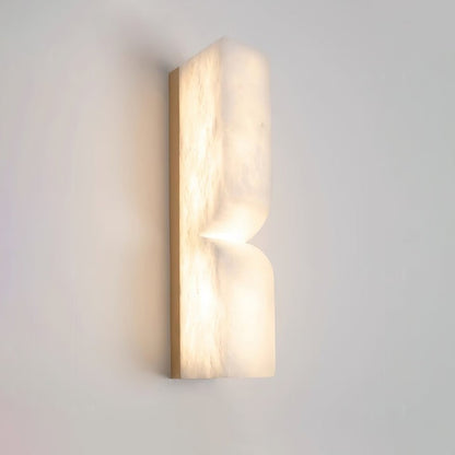 Alabaster Stone LED Plug-In Wall Sconce