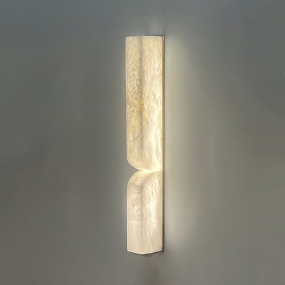 Alabaster Stone LED Plug-In Wall Sconce