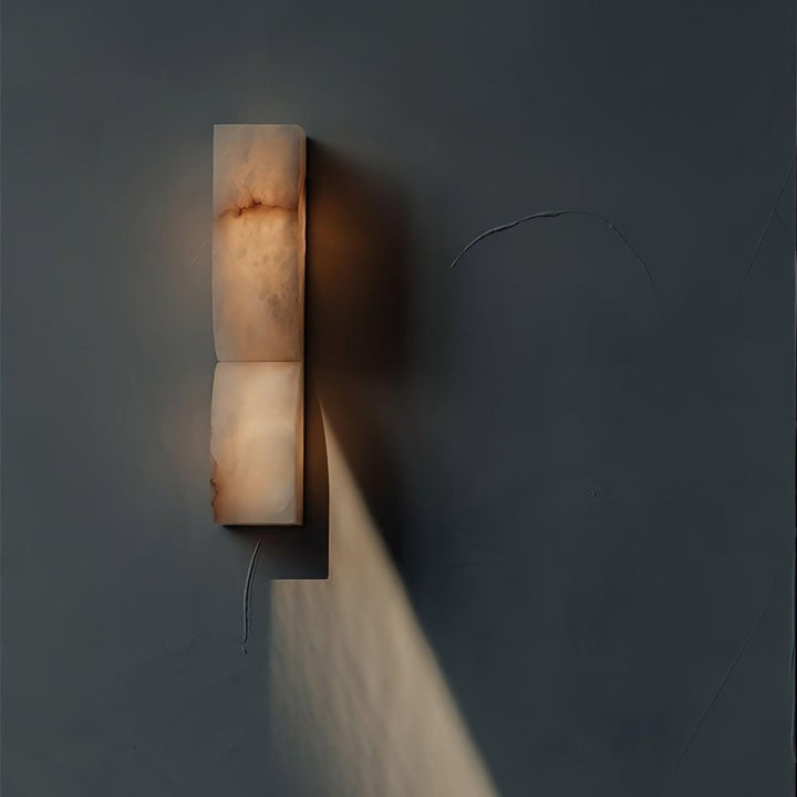 Alabaster Stone LED Plug-In Wall Sconce