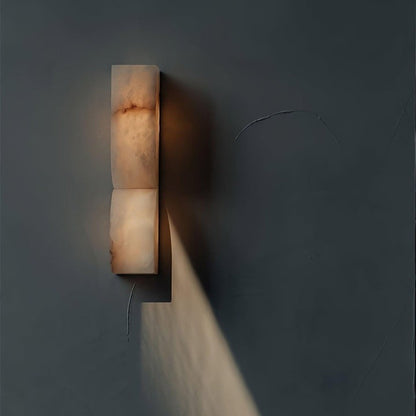 Alabaster Stone LED Plug-In Wall Sconce