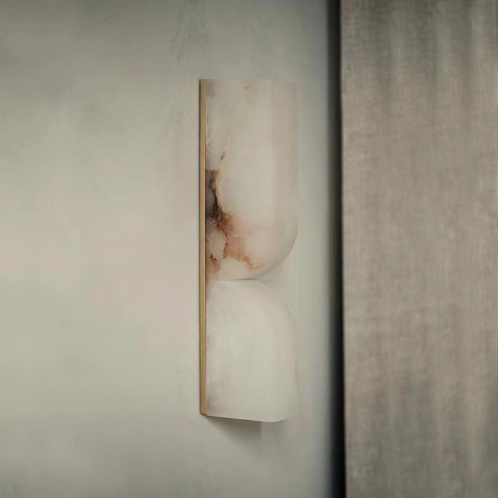 Alabaster Stone LED Plug-In Wall Sconce