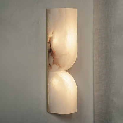 Alabaster Stone LED Plug-In Wall Sconce