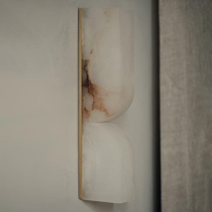 Alabaster Stone LED Plug-In Wall Sconce
