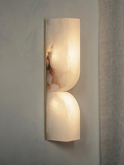 Alabaster Stone LED Plug-In Wall Sconce
