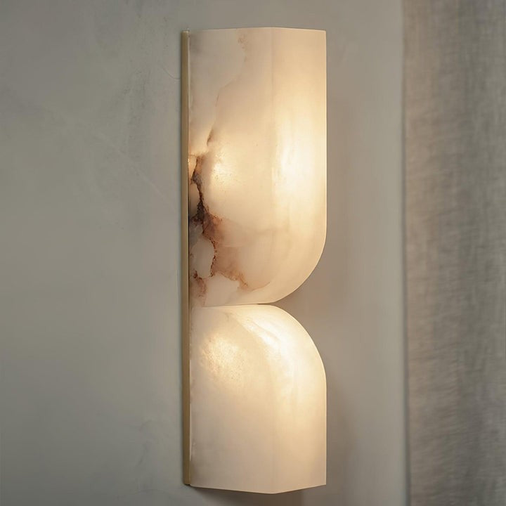 Alabaster Stone LED Plug-In Wall Sconce