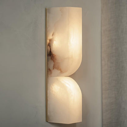 Alabaster Stone LED Plug-In Wall Sconce