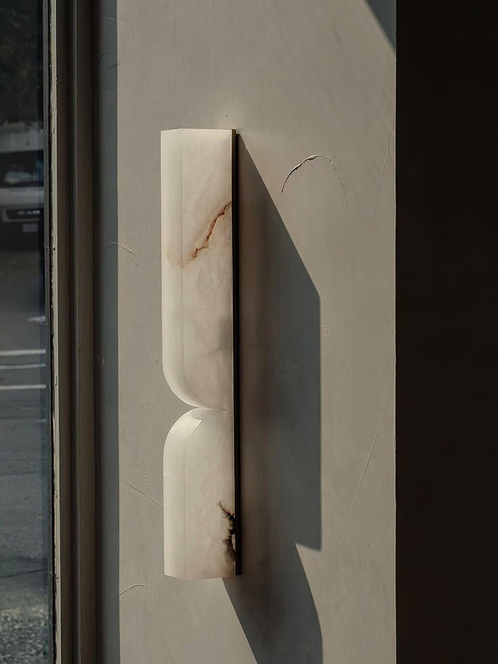 Alabaster Stone LED Plug-In Wall Sconce