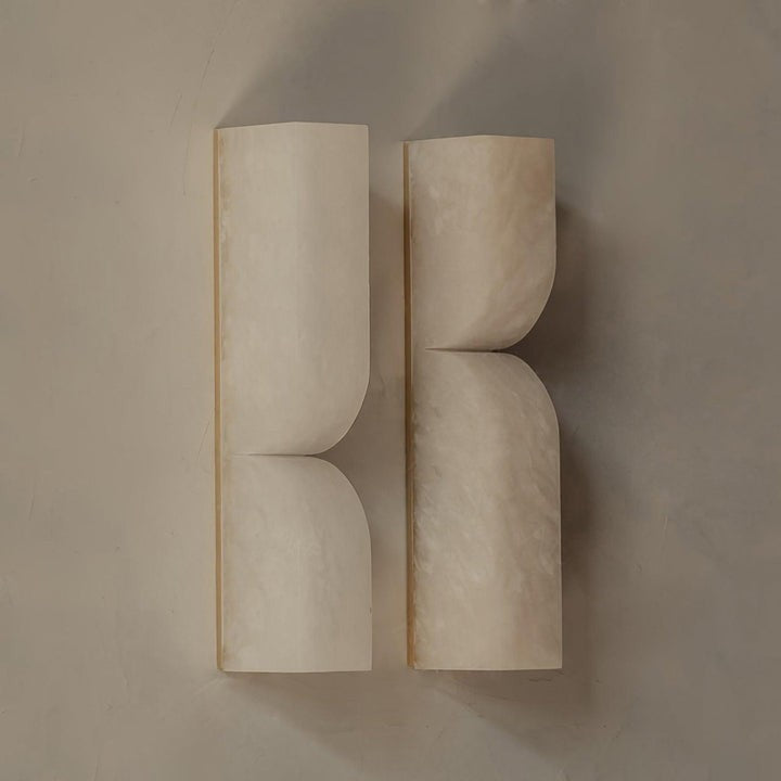 Alabaster Stone LED Plug-In Wall Sconce