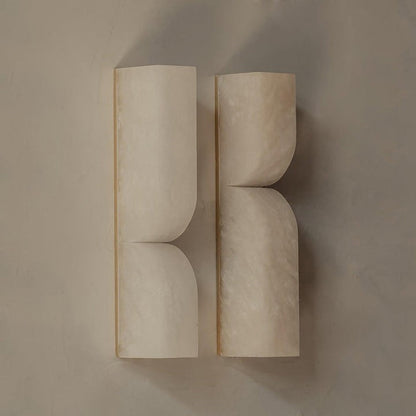 Alabaster Stone LED Plug-In Wall Sconce