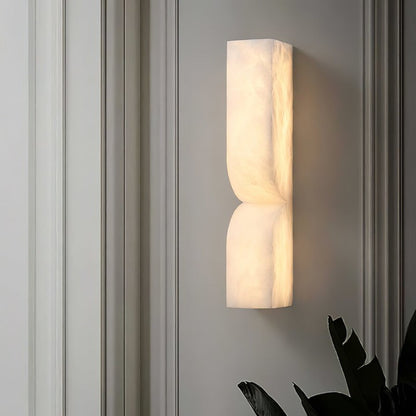 Alabaster Stone LED Plug-In Wall Sconce