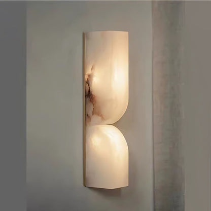 Alabaster Stone LED Plug-In Wall Sconce