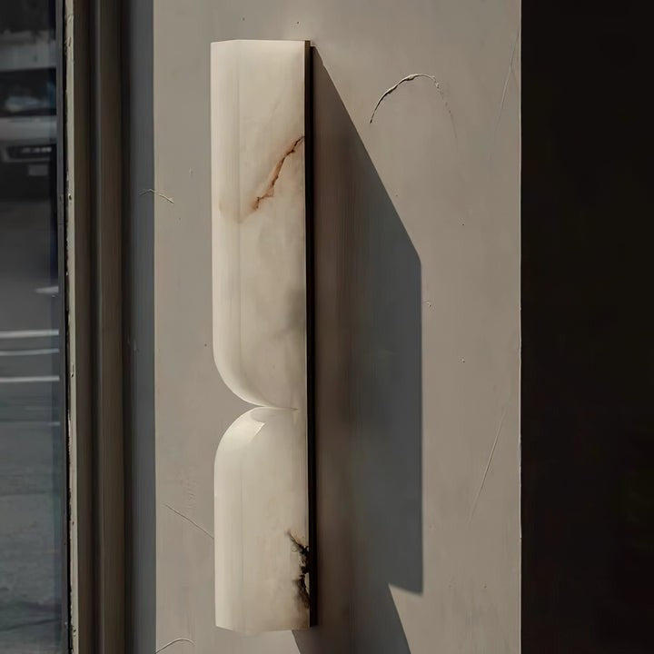 Alabaster Stone LED Plug-In Wall Sconce