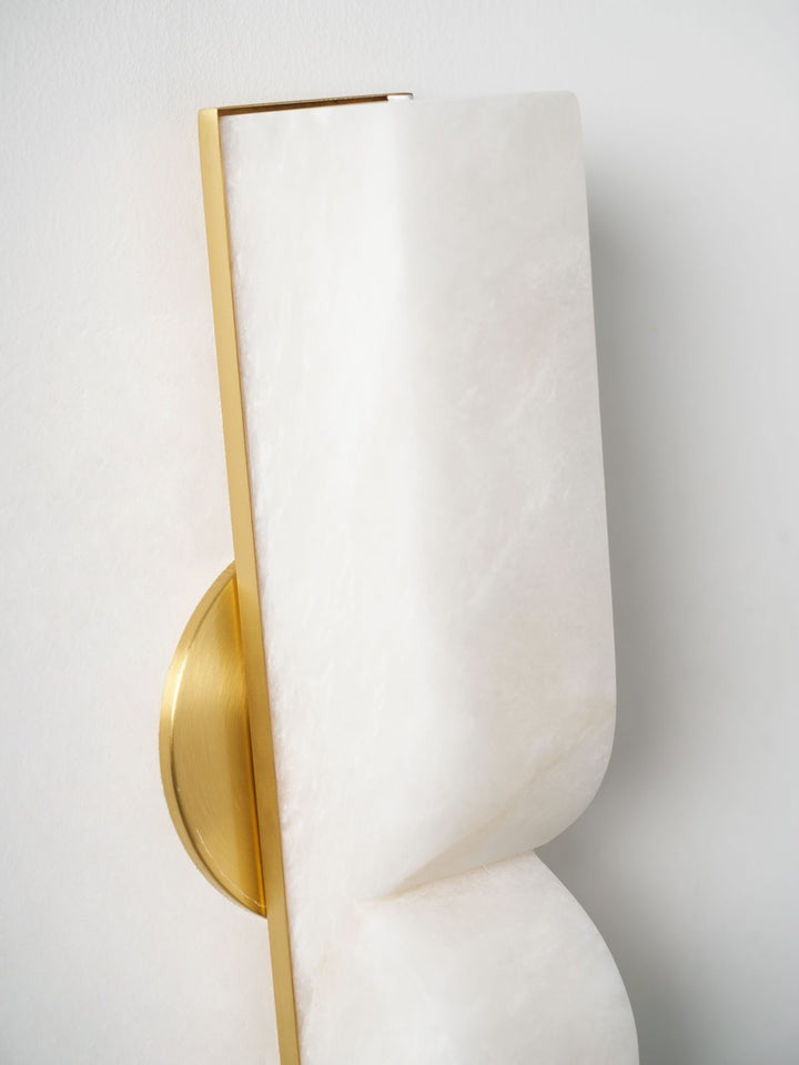 Alabaster Stone LED Plug-In Wall Sconce