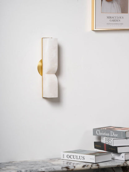 Alabaster Stone LED Plug-In Wall Sconce