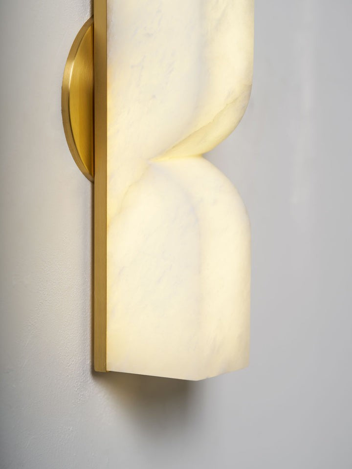 Alabaster Stone LED Plug-In Wall Sconce