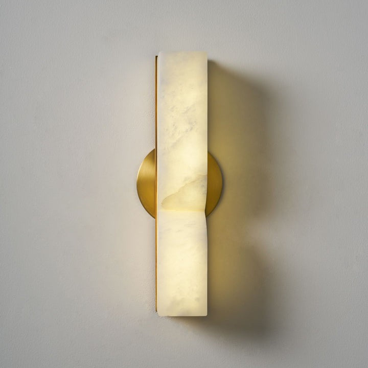 Alabaster Stone LED Plug-In Wall Sconce