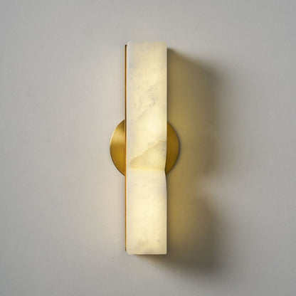 Alabaster Stone LED Plug-In Wall Sconce