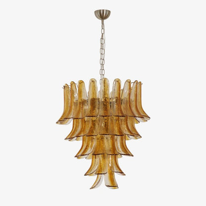 Amber Lily Tiered Glass Chandelier