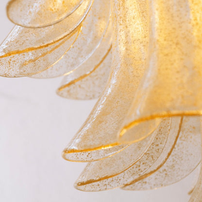 Amber Lily Tiered Glass Chandelier