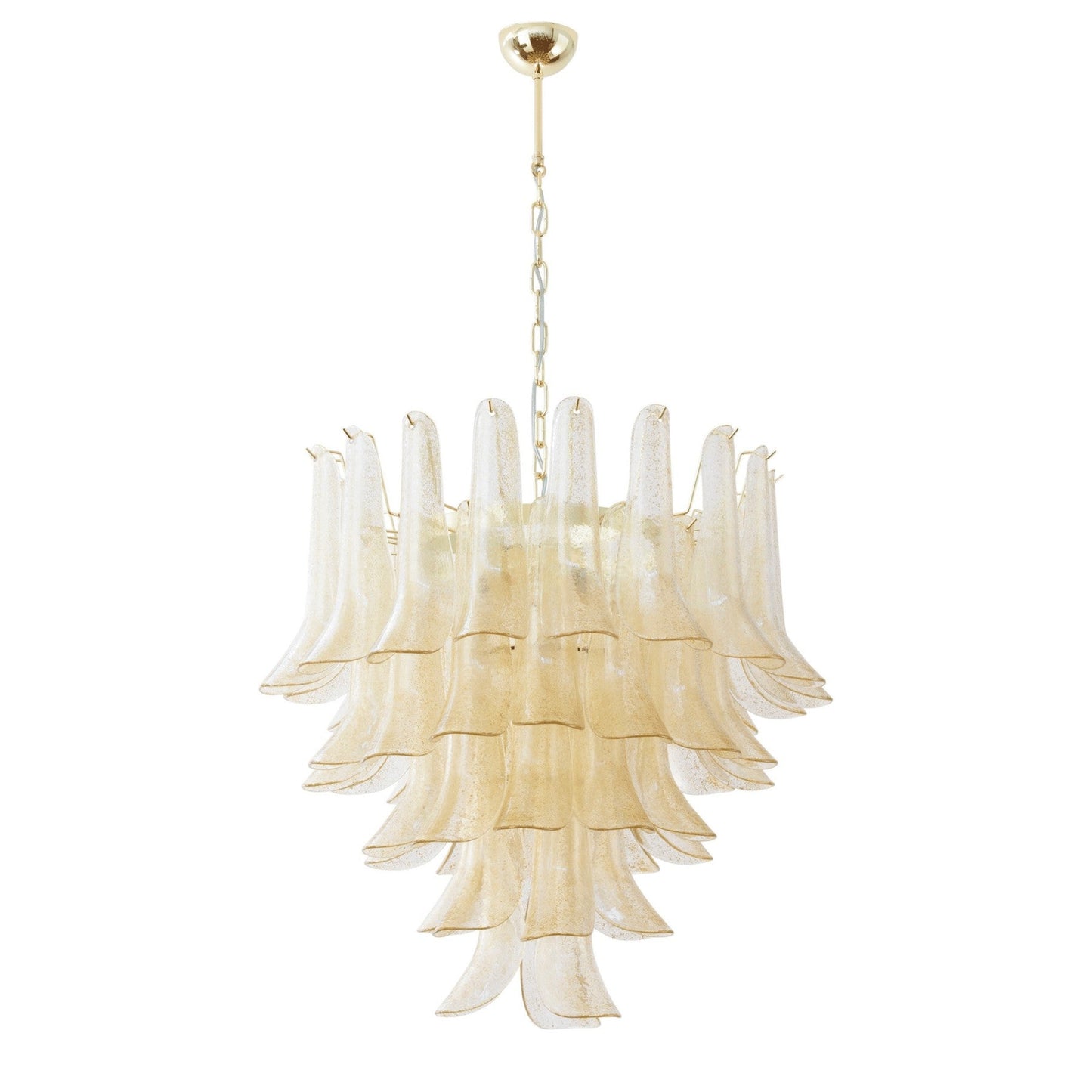 Amber Lily Tiered Glass Chandelier