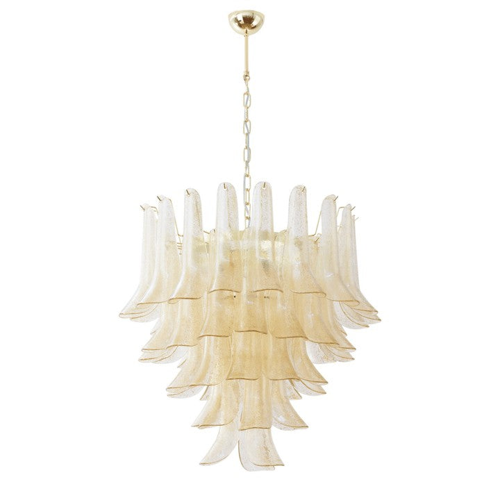 Amber Lily Tiered Glass Chandelier