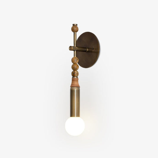 Ancient Persepolis Marble & Brass Wall Sconce