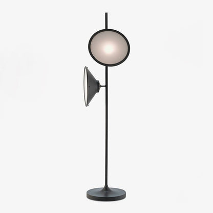 Antique Black Frosted Glass Floor Lamp